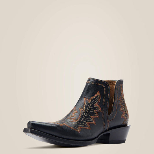Dixon Low Heel Western Boot Bohemian Black