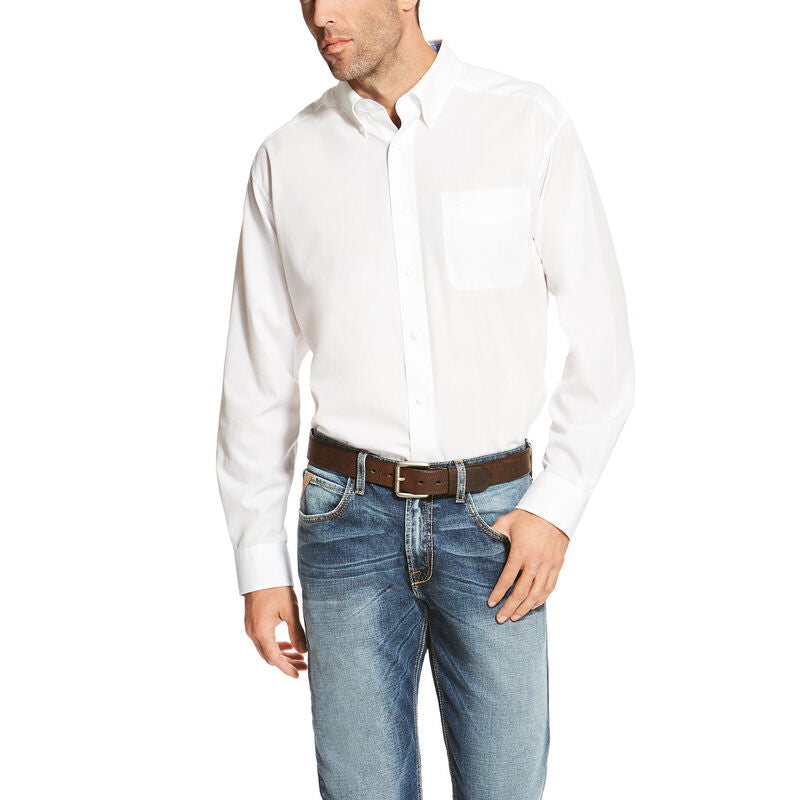 Wrinkle Free Solid Shirt White