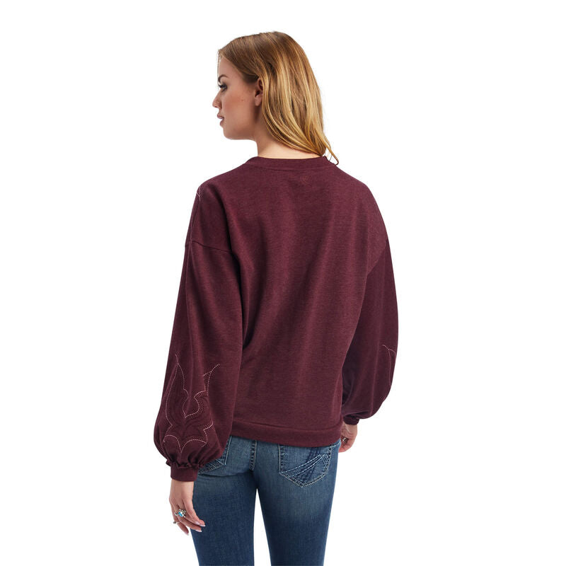 Stitched Crew Sweatshirt Windsor Wine