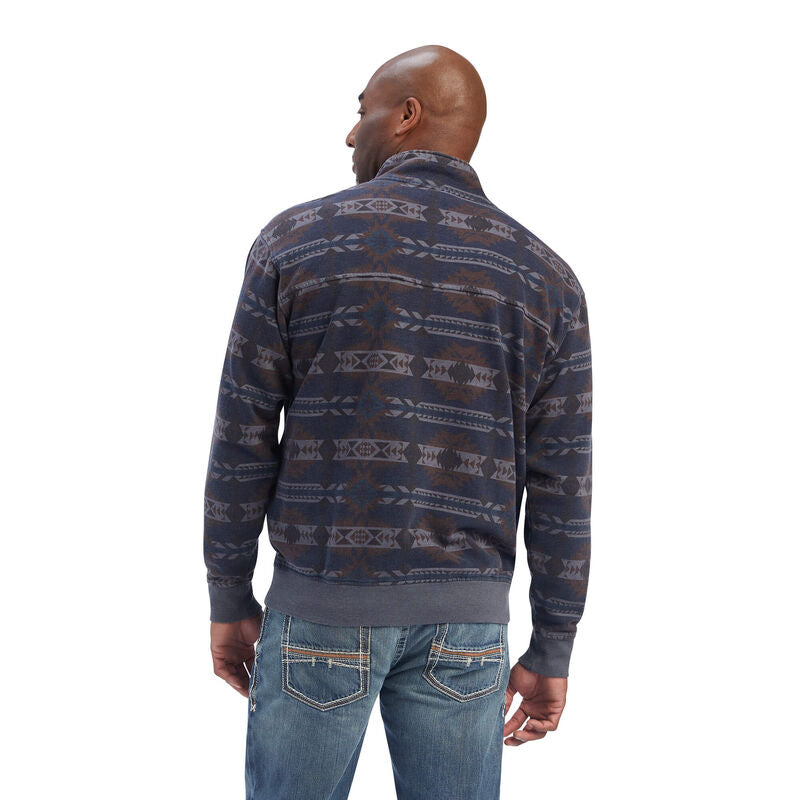 Men's Printed Overdyed Washed Sweater