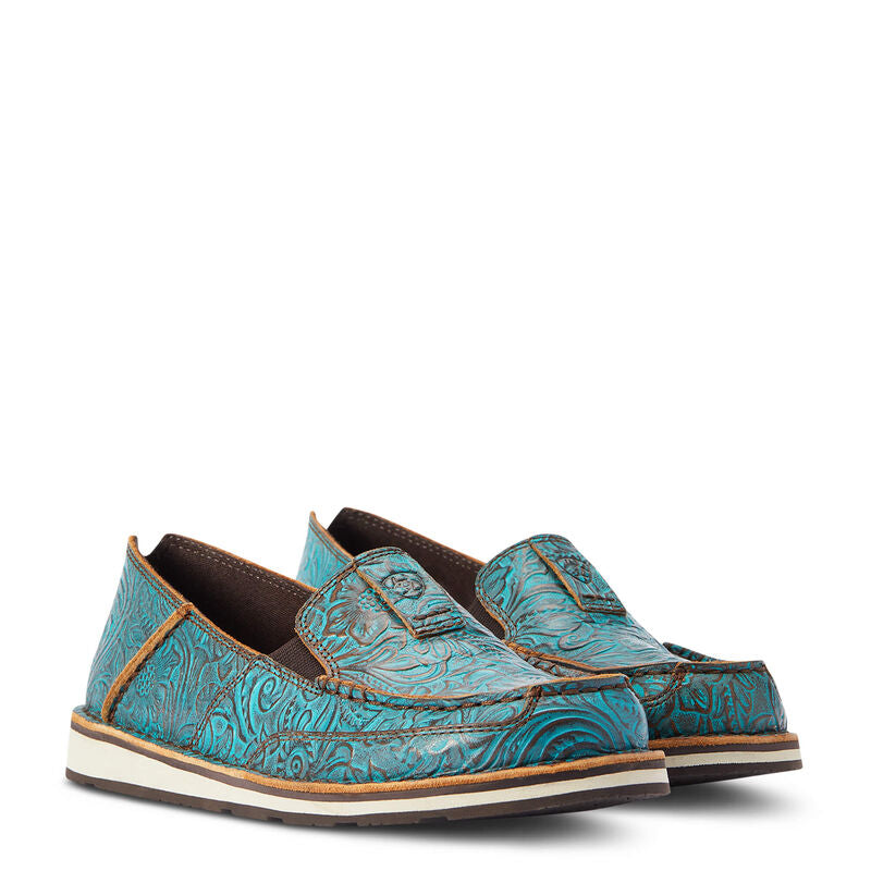 Brushed Turquoise Floral Emboss Cruiser