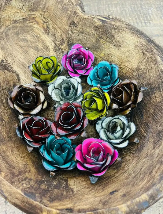 4" Metal Rose Buds