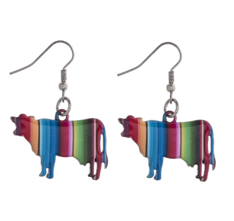 Cow Serape earrings
