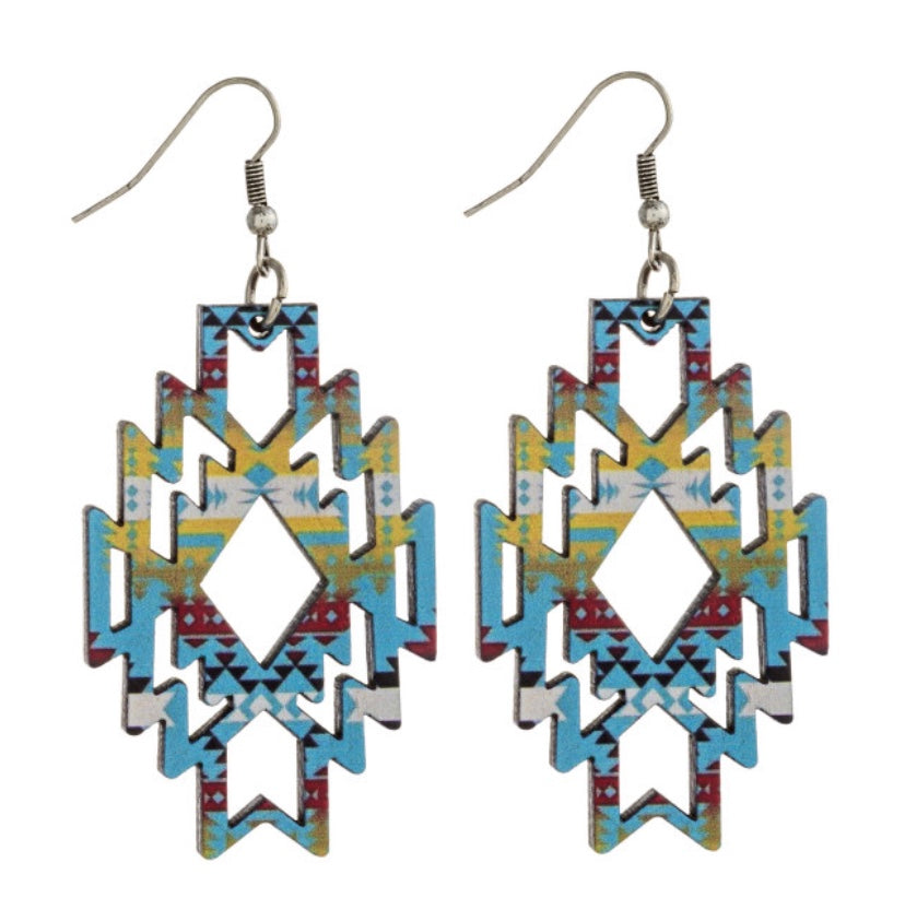 Native western pattern earrings