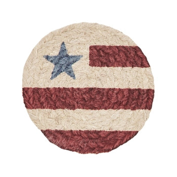 Celebration Jute Flag Coaster