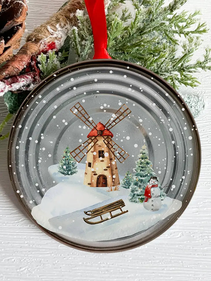Christmas Snow Windmill Holiday Tree Ornament