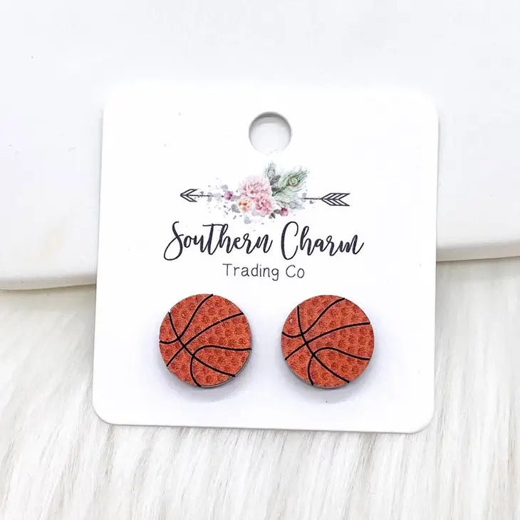Basketball Acrylic Stud Earrings