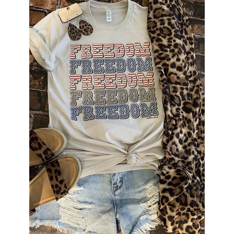 Freedom Stacked tee